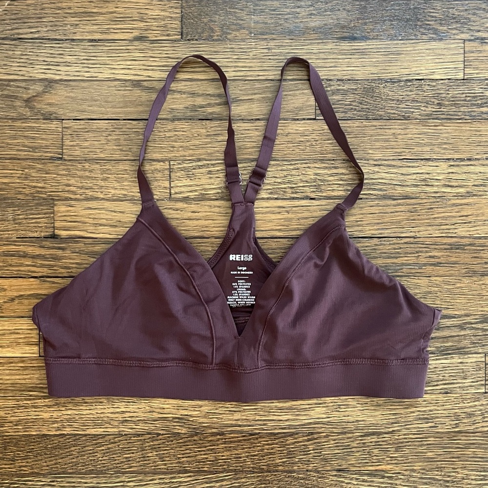 REI Maroon Racerback Sports Bra